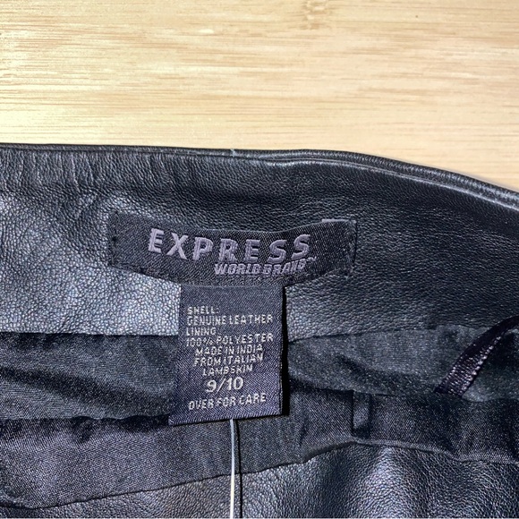 New with tags Express Vintage Leather Lamb Skin Skirt size 9/10 - Picture 7 of 11